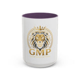 Lion Crest Accent Coffee Mug — GMP Logo Gold Shield