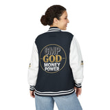 Letterman Jacket — GMP GOD Money Power Red & White Varsity Jacket