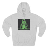 Religious Graphic Hoodie — 'God Money Power' Green Icon Print