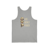 GVP Gold Text Tank — "God Money Power" Graphic Tank Top