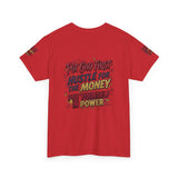 Inspirational Graphic Tee — "Put God First, Hustle for the Money, Put Yourself in Power"