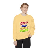 GMP God Money Power Colorblock Sweatshirt — Inspirational Faith & Hustle Crewneck
