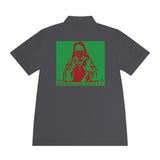 Men's Polo Shirt — 'God Money Power' Retro Graphic Sports Polo