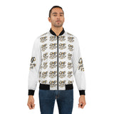 Gold Script Logo Bomber Jacket — 'GMP' All-Over Print