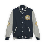 Letterman Jacket — God Money Power Gold Emblem Varsity Jacket