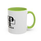 GMP "God Money Power" Accent Coffee Mug — Bold Black Scripture-Inspired Design (11/15oz)