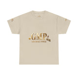 GMP "God Money Power" Tee - Gold Logo Graphic T-Shirt