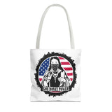 Patriotic 'God Money Power' Tote Bag - Americana Streetwear Canvas Tote