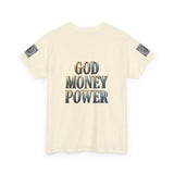 God Money Power Tee — Graphic Faith & Wealth Statement T‑Shirt