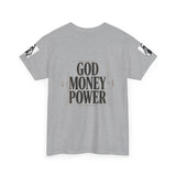 God Money Power Tee — Graphic Religious Streetwear T‑Shirt