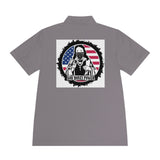 Patriotic 'God Money Power' Polo — Mens Flag Graphic Sport Polo