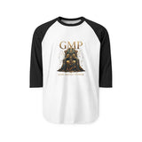 Raglan Shirt — GMP 'God Money Power' Gold Throne Graphic