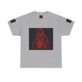 Graphic Tee - Red Mystic Hooded Figure Streetwear