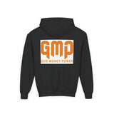 Youth Hoodie — GMP (God Money Power) Bold Orange Logo