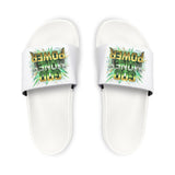Slide Sandals — "God Money Power" Graphic Pool Slides