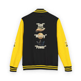 Letterman Jacket — 'War Money Power' Crown Graphic Varsity Jacket