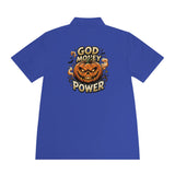 God Money Power- Pumpkin Halloween- Polo Shirt