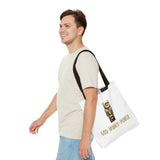 God • Money • Power Tote Bag — Inspirational Gold Block Design