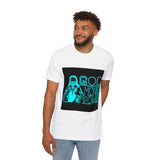God Money Power T-Shirt — Retro Neon Graphic Tee (Front Illustration, Back Text)