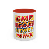 Coffee Mug — GMP: God Money Power Bold Typography Accent Mug