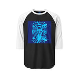 Raglan Shirt - Blue Stencil Graphic "Good Money POP"