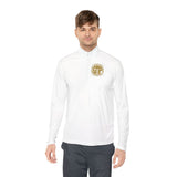 Quarter-Zip Pullover — 'GMP' Gold Logo (God Money Power) Stylish Monogram