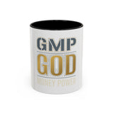 GMP GOD Money Power Accent Coffee Mug — Motivational Office Gift (11/15oz)