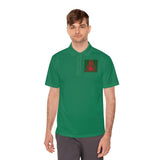 Polo Shirt — Red & Green Retro Skate Icon Chest/Back Print