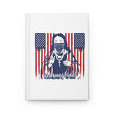 Hardcover Journal — God Money Power American Flag Illustration
