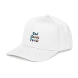 God Money Power Baseball Cap — Retro Text Embroidered Mid-Profile Hat