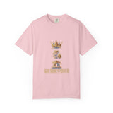 God Money Power T-Shirt — Crown & Coins Faith-Inspired Graphic Tee