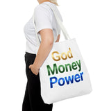 God Money Power Tote Bag — Inspirational Faith & Prosperity Canvas Tote