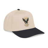 Eagle Emblem Baseball Cap — Gold Shield Rustic Outdoor Hat