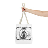 Tote Bag — "God Money Power" Retro Saint Graphic Tote