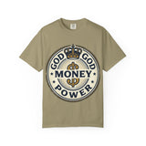 God Money Power T-Shirt — Crown Emblem Graphic Tee (God • Money • Power)