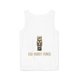 GMP Tank Top — God • Money • Power Gold Block Graphic