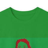 Long Sleeve Tee — Retro Religious Icon Graphic (Green/Red)