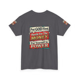 Put GOD First Hustle For The MONEY Tee - Faith & Motivation Graphic T-Shirt