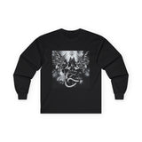 Angel Of Death Long Sleeve Tee — Dark Fantasy Angel & Serpent Graphic