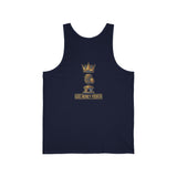 Gold Money Power Tank — Crown & Microphone Graphic Sleeveless Top