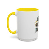 God Money Power Accent Coffee Mug — Inspirational Faith & Prosperity Ceramic Mug (11/15oz)