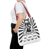 Iconic Madonna Tote Bag — 'God Money Power' Graphic All-Over Print
