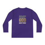 Youth Long Sleeve Tee — GMP GOD Money Power Graphic