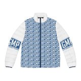 GMP Branded Puffer Jacket — All-Over Logo Men's Winter Coat