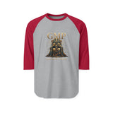 Raglan Shirt — GMP 'God Money Power' Gold Throne Graphic