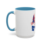 God Money Power Accent Coffee Mug — Patriotic Jesus Design (11/15oz)