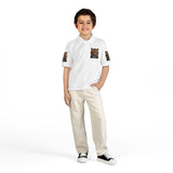 Youth Polo Shirt - Tiger Graphic "God • Money • Power"