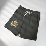 God Money Power Fleece Sweat Shorts — Casual Garment-Dyed Lounge Shorts