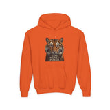 Tiger 'God Money Power' Youth Hoodie — Bold Graphic Pullover for Kids