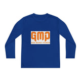 GMP "God Money Power" Youth Long Sleeve Tee - Orange Logo